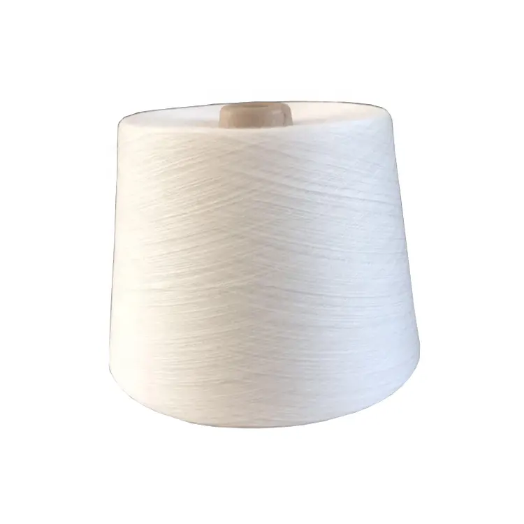 Fil en Polyester blanc brut pour tricot et couture, 20/1 30/1 40/1 50/1 60/1, matière 100%