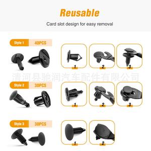 200 pièces de clips de fixation mixtes pour pare-chocs de voiture, en plastique, pour Honda, Nissan, Toyota, Ford, Chrysler, réparation de carrosserie automobile - Product Image 4