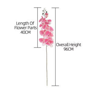 Flor artificial de imitación de phalaenopsis, tacto real, látex, 9 pétalos, decoración para bodas, hogar y fiestas. - Product Image 4