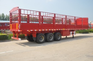 Semirremolque de estaca de 3 ejes de fábrica de China, capacidad de carga de 80 toneladas para camión de valla de rejilla de almacén - Product Image 3
