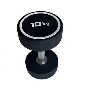 Ensemble d'haltères en acier revêtu de caoutchouc à prix compétitif, utilisation commerciale, certifié ISO9001, marque EM Fitness, emballage personnalisé, unisexe - Product Image 4