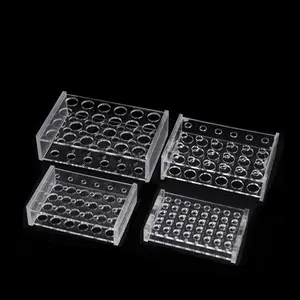 Tianlian 2 10 15ml santrifüj Test tüpü pleksiglas tutucu destek şeffaf akrilik cam Test tüpü tutucu 3 6 8 12 24 48 96 delik - Product Image 1