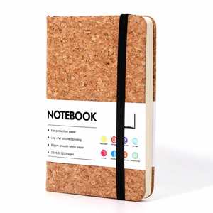 Agenda transfrontalier à feuilles mobiles en similicuir PU, avec reliure à fil, imprimé, écologique, créatif et doté d'un élastique - Product Image 5