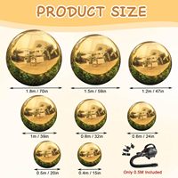Boule miroir gonflable dorée pour événements festifs, affichage publicitaire, gonflables, en stock aux États-Unis, livraison rapide