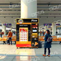 DOLA Pizza Cuisson Distributeur Automatique Comptoir D'affaires Bande Transporteuse Four À Pizza Kiosque À Pizza