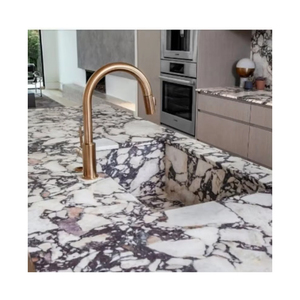 Dalles de marbre blanc moderne italien Calacatta <span class=keywords><strong>Kinawa</strong></span> avec veine violette Breccia Medicea Viola Calcatta Milas Tuile de marbre lilas - Product Image 1