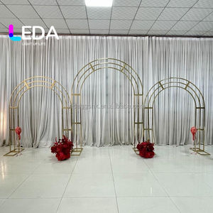 LEDA - Biombo Moderno de Hierro Dorado para Decoración de Bodas, Área de Bienvenida, Adornos, Fondo, Nuevo Accesorio para Bodas - Product Image 1