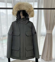 Doudoune matelassée à manches courtes, parka 80% duvet de canard blanc, fermeture éclair, duvet de canard/polyester