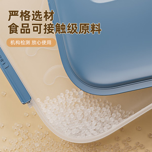 Dumpling <b>Storage</b> <b>Box</b> <b>Stackable</b> Freezable Food Grade Airtight With Handle Rectangle Shape Household Use - Product Image 4