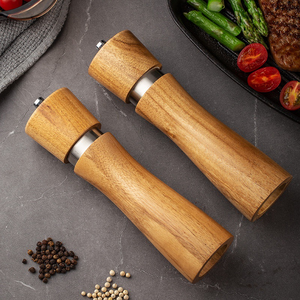 Wholesale 2-Pieces Salt Pepper <b>Mill</b> Acacia Wood with Ceramic Blade & Adjustable Coarseness - Product Image 3