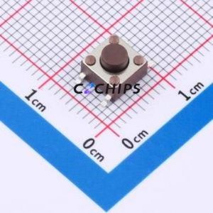 TSB06321-043D332DH-R1000 Tactile Switch SMD-4P,6.1x6.1mm Switch Single Pole Single Throw Round Button 1.8N 6.1mm - Product Image 1
