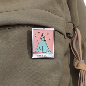 Cartas de <span class=keywords><strong>Tarot</strong></span> esmalte Pin el amante la estrella broche solapa insignia joyería regalo para Fans amigos al por mayor - Product Image 3