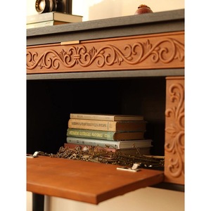 Davis Entryway Console <b>Table</b> Solid Wood Storage Decorative Shelf French Retro Style Facing Door - Product Image 2