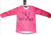 Kaus olahraga kustom kualitas tinggi pria, kaos balap malam dengan strip reflektif 100% poliester