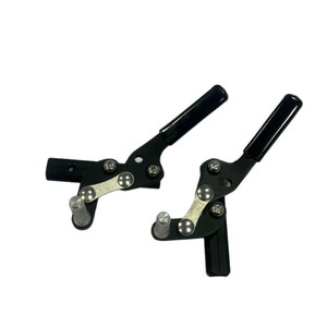 Frein à ciseaux en alliage d'aluminium pour fauteuil roulant manuel, noir, léger, avec pinces de fixation pour tubes pliables - Product Image 3