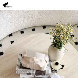 Tavolino da Caffè in Travertino Bianco Italiano Moderno Tostone, Ecologico <span class=keywords><strong>e</strong></span> Durevole per Arredamento Soggiorno <span class=keywords><strong>e</strong></span> Decorazione Casa - Product Image 2