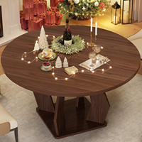 Ensemble de table à manger en bois moderne sur mesure, 4 places, table ronde, meubles de salle à manger pour restaurant, cuisine, maison