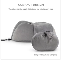 Oreiller de voyage pliable en coton antistatique en forme de U, orthopédique, pour le camping, la voiture, en mousse à mémoire de forme, personnalisé