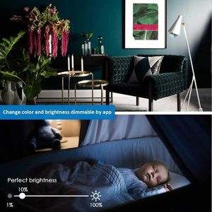 <span class=keywords><strong>Ampoule</strong></span> LED Intelligente avec Haut-Parleur, Culot E27, RGBW, Intensité Variable, Contrôle sans Fil par Application, pour Salon, Maison, Fêtes - Product Image 4