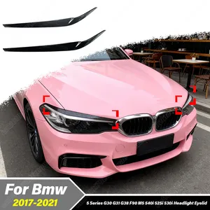 ชุดตกแต่งคิ้วไฟหน้ารถยนต์ สำหรับซีรีส์ 5 รุ่น G30 G31 G38 F90 M5 540i 525i 530i ปี 2017 2018 2019 2020 2021 - Product Image 1
