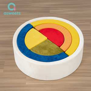 Asweets Espaces de jeu modernes élégants pour intérieur, tons chauds adaptés à toutes les pièces, fosse à balles ronde en mousse pour enfants - Product Image 3