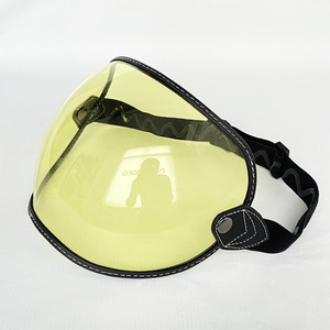 Thiết kế mới nhất khói đen Mũ bảo hiểm Visor lá chắn cho Retro mở mặt da xe máy Mũ bảo hiểm kính - Product Image 6