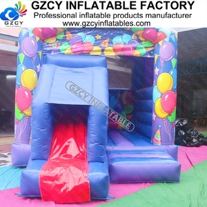 Château gonflable commercial avec toboggan, en PVC, sur le thème des anniversaires, pour fêtes - Product Image 6