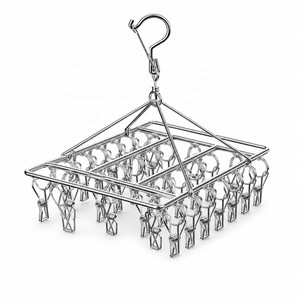 Séchoir carré multi-clip en acier inoxydable pour chaussettes et sous-vêtements - Product Image 2