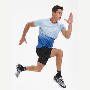 Camiseta Deportiva 2023, Tejida, 86% Poliéster, 14% Elastano, Secado Rápido, Transpirable, Diseño de Logotipo Personalizado, para Correr al Aire Libre, Gimnasio, Ajuste Holgado - Product Image 3