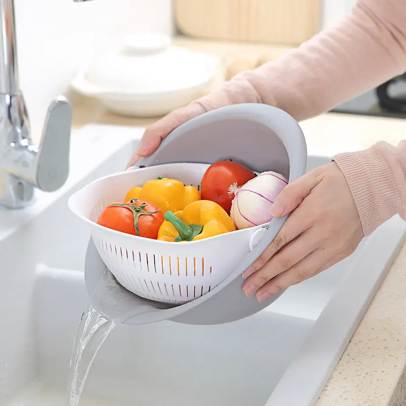 Cucina frutta verdura scarico in plastica e cestello portaoggetti