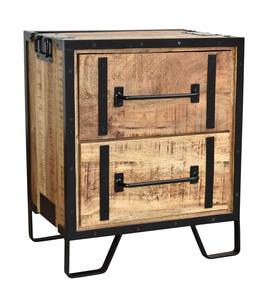 Table de chevet carrée faite à la main au design Offre Spéciale moderne 2 tiroirs Table de chevet haut de gamme armoire en bois massif salon salle à manger - Product Image 1