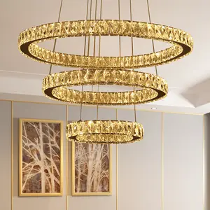 JYLIGHTING Hot Sell LED Round Crystal <strong>Circle</strong> Chandelier Ring Lamp Pendant <strong>Lights</strong> for Living Room Hotel Restaurant Hanging <strong>Lights</strong> - Product Image 6