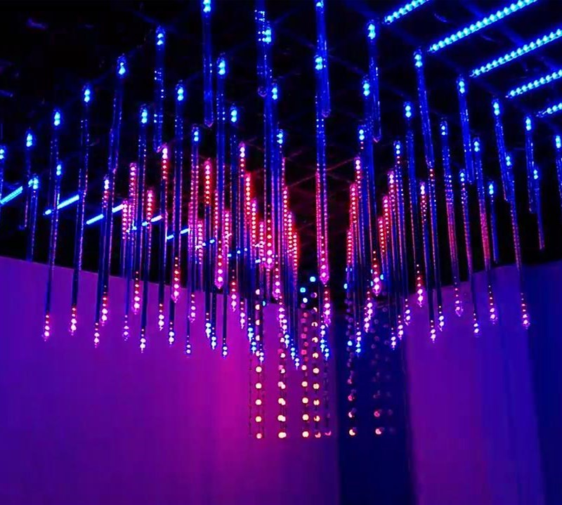 Led Fluorescent 3D Tube Falling Star SMD 5050 DMX UCS1903 Full Color Pixel DJ Club Decoration Lights Led Professional Lighting