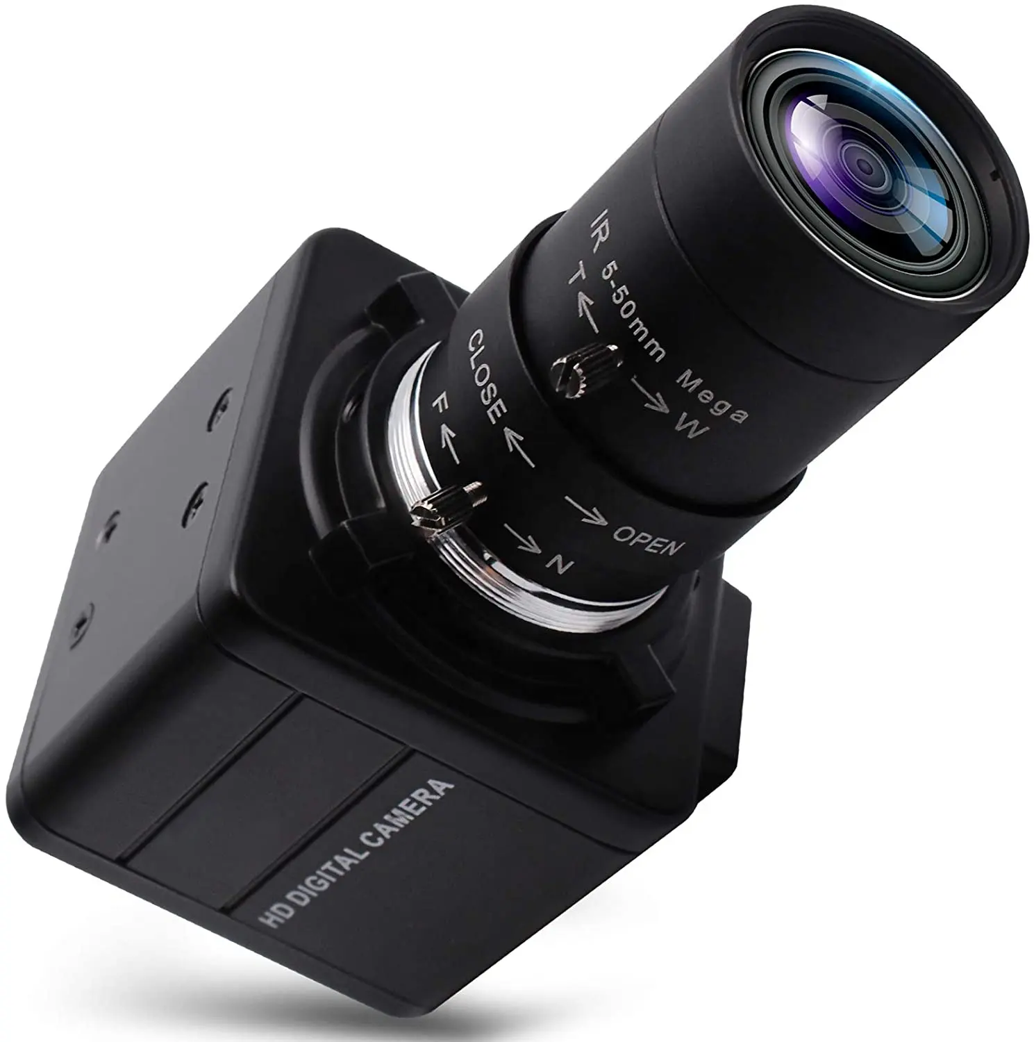 ELP Webcam 4K HD 3840X2160 30fps IMX415 Fokus Manual 5-50Mm Zoom 10X Lensa Mini Video