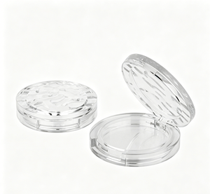 Clear Water Ripple Round Empty Single Powder <b>Compact</b> <b>Makeup</b> Blush Case - Product Image 2