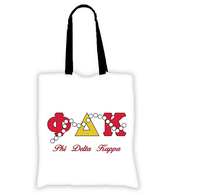Sac fourre-tout en toile imprimé lettres grecques Chi Eta Phi Sorority avec perles, sac à bandoulière réutilisable pour le shopping, sac à main quotidien pour l'extérieur
