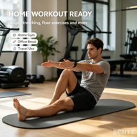 Nouveau Tapis de Yoga en PU Antidérapant de 5 mm, Forme Ovale/Circulaire, avec Sangle de Transport Imprimée, Pliable, pour Exercices de Pilates et Gymnastique à Domicile, Vente en Gros 2026