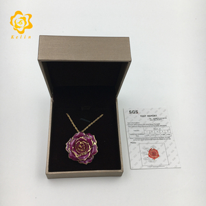 Ingrosso rosa immersa In oro placcato collana di Rose naturali <span class=keywords><strong>per</strong></span> il <span class=keywords><strong>compleanno</strong></span> della <span class=keywords><strong>donna</strong></span> <span class=keywords><strong>regalo</strong></span> di san valentino di natale - Product Image 6
