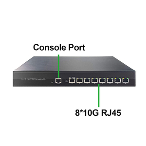 สวิตช์อีเธอร์เน็ต PoE แบบจัดการได้ 8 พอร์ต 10G RJ45 PoE+ Layer 3 รองรับ SNMP <span class=keywords><strong>SSH</strong></span> Telnet 802.3at 150W สำหรับกล้อง IP (OEM ODM) - Product Image 2