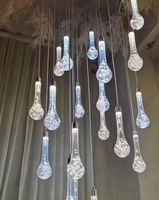 Accessoires de mariage, lumières en forme de goutte d'eau en acrylique, lustre en cristal, décoration de fête, luminaire de plafond LED