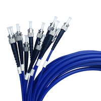 Latiguillo Fibra Óptica Blindado Conector ST 50m 12 Líneas Separadas OS2 1310/1550nm 12 Fibras