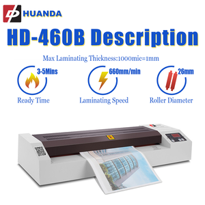 Machine à plastifier Huanda de haute qualité HD-460B <span class=keywords><strong>A2</strong></span>, plastifieuse de bureau commerciale de niveau 4 rouleaux - Product Image 4
