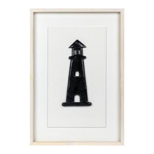 Cadre moderne en céramique noire phare Art mural <span class=keywords><strong>aquarelle</strong></span> paysage à l'huile socle en bois pour la décoration intérieure pour le salon - Product Image 3