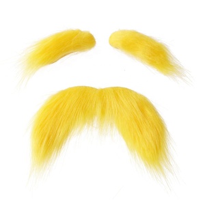 Bigote, Cejas y Barba Amarillos para Niños, Disfraz <span class=keywords><strong>de</strong></span> <span class=keywords><strong>Halloween</strong></span>, Accesorios Divertidos para Fiestas, Unisex, Poliéster - Product Image 2