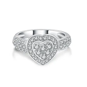 Высокое качество Cz сердце 5925 серебро кольцо бриллиант