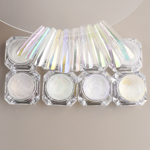 ผงสีทาเล็บ OEM 9 สี ขาวมุก โครมเมทัลลิก ผงโฮโลแกรม ออโรร่า - Product Image 3