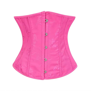 Corsé de satén blanco, transpirable, con varillas de acero, de torso corto, para entrenamiento de cintura, para damas de honor, estilo <span class=keywords><strong>waspie</strong></span>. - Product Image 6