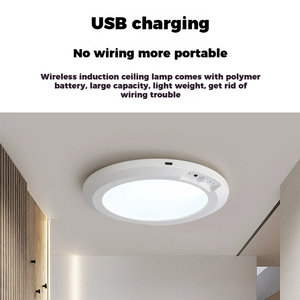 <span class=keywords><strong>Plafonnier</strong></span> LED intelligent moderne IP44 avec détecteur de mouvement, télécommande, batterie rechargeable USB, fixation magnétique AC, détection de présence humaine - Product Image 3