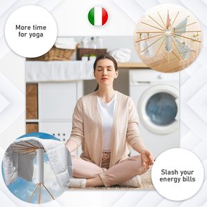 Séchoir <span class=keywords><strong>à</strong></span> <span class=keywords><strong>linge</strong></span> pliable <span class=keywords><strong>à</strong></span> 16 pôles de style pieuvre Capacité de 315 pouces Support <span class=keywords><strong>à</strong></span> <span class=keywords><strong>linge</strong></span> pliable intérieur/<span class=keywords><strong>extérieur</strong></span> Support <span class=keywords><strong>à</strong></span> séchage peu encombrant - Product Image 4