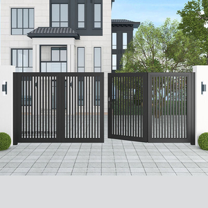 Hiện Đại Thanh Lịch Tự Động Nhôm Trượt Gấp Cổng Cho Nhà Đường Vào Nhà Đơn Giản Ngoài Trời Thiết Kế Thanh Lịch Kim Loại Cho Phía Trước Lối Vào - Product Image 5